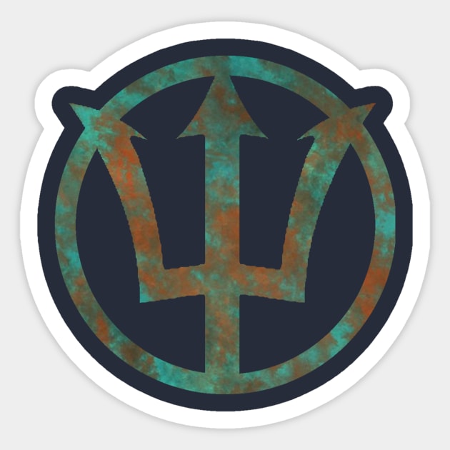 Percy Jackson Poseidon Trident Sticker by Bigfinz